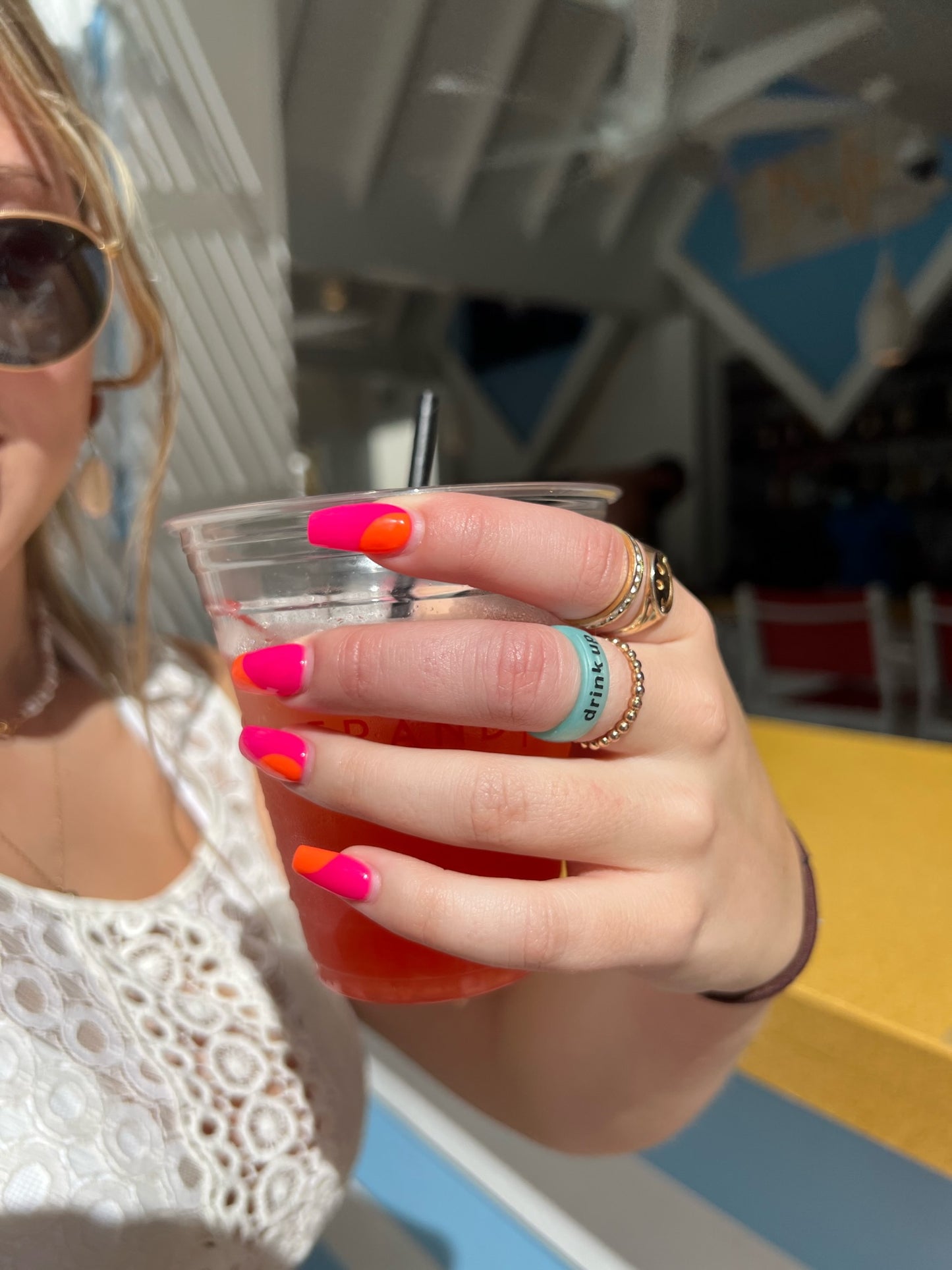 Flip Reversible drink up / hungover turquoise Rings