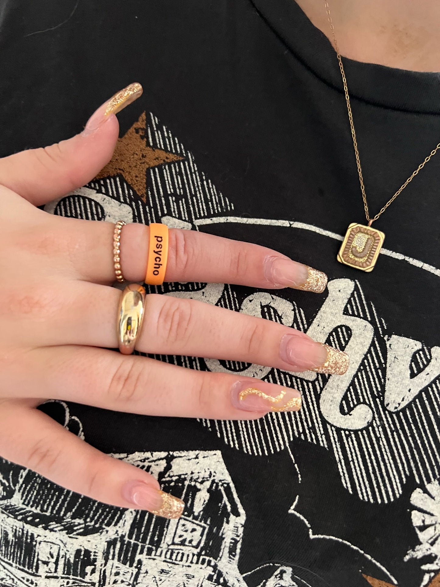 Flip Reversible psycho / sexy Ring