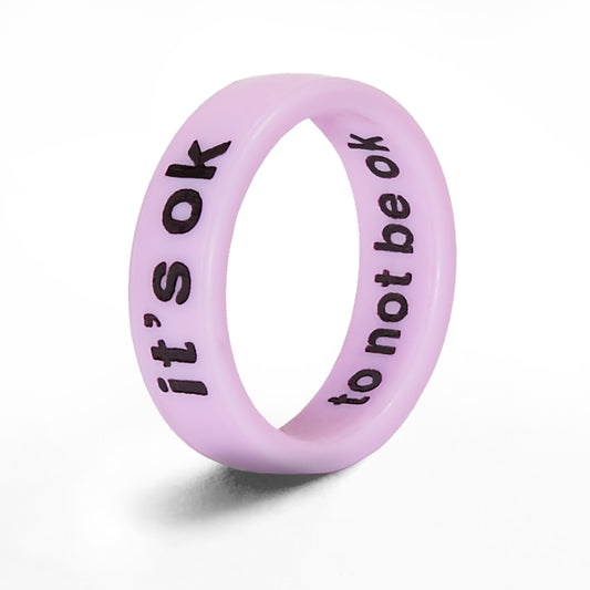Flip Reversible it's ok / to not be ok ring