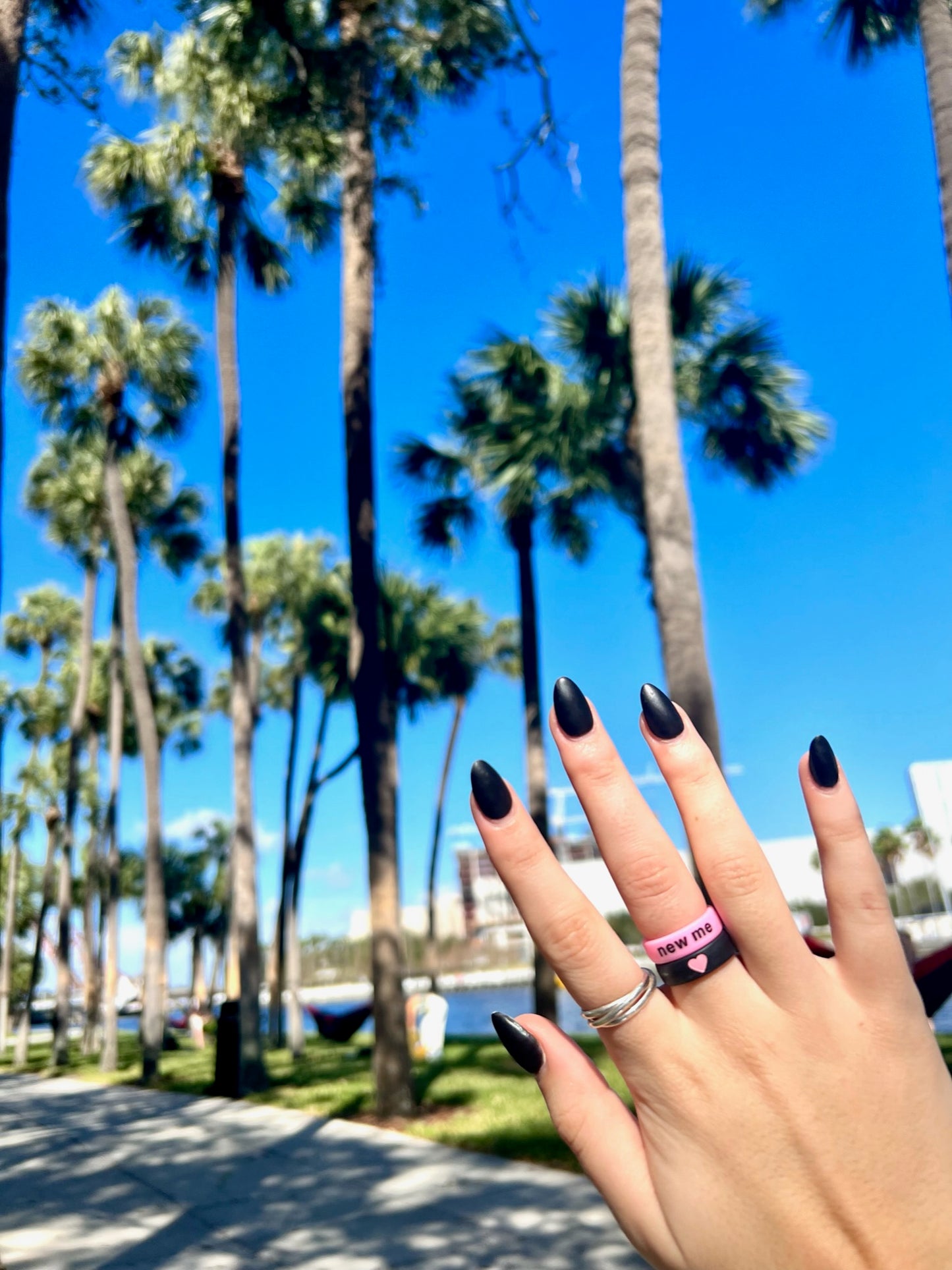 Flip Reversible Pink heart / Always ring