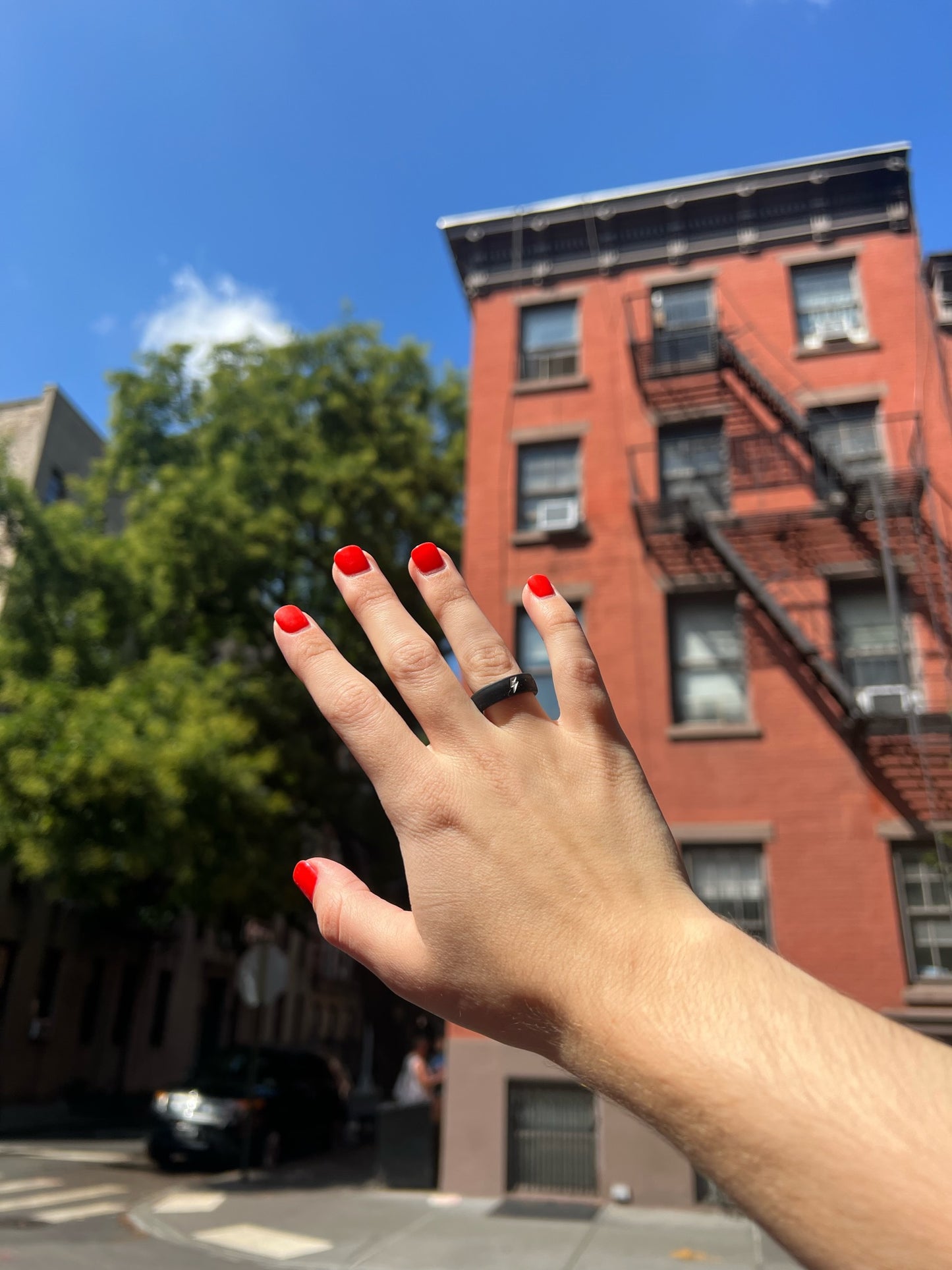 Flip Reversible lightning bolt / cloud ring