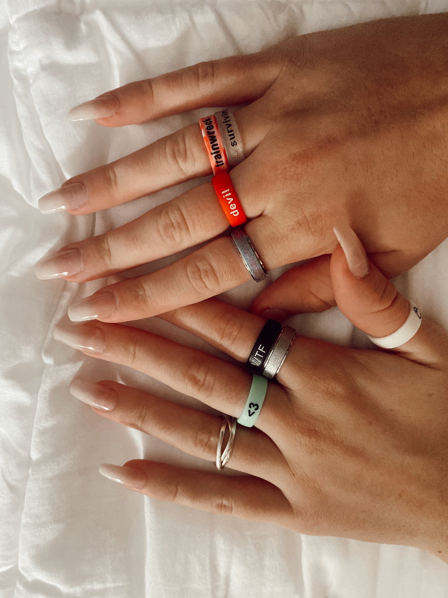 Flip Reversible heart / broken heart Ring