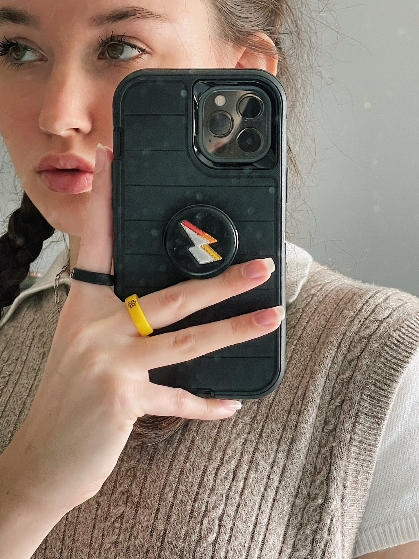 Flip Reversible flower / power Ring