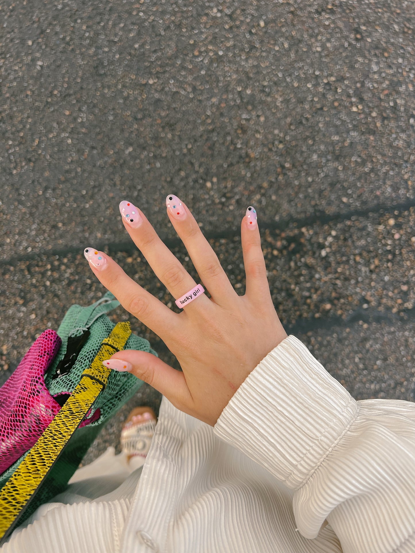 Flip Reversible lucky girl / lucky life ring