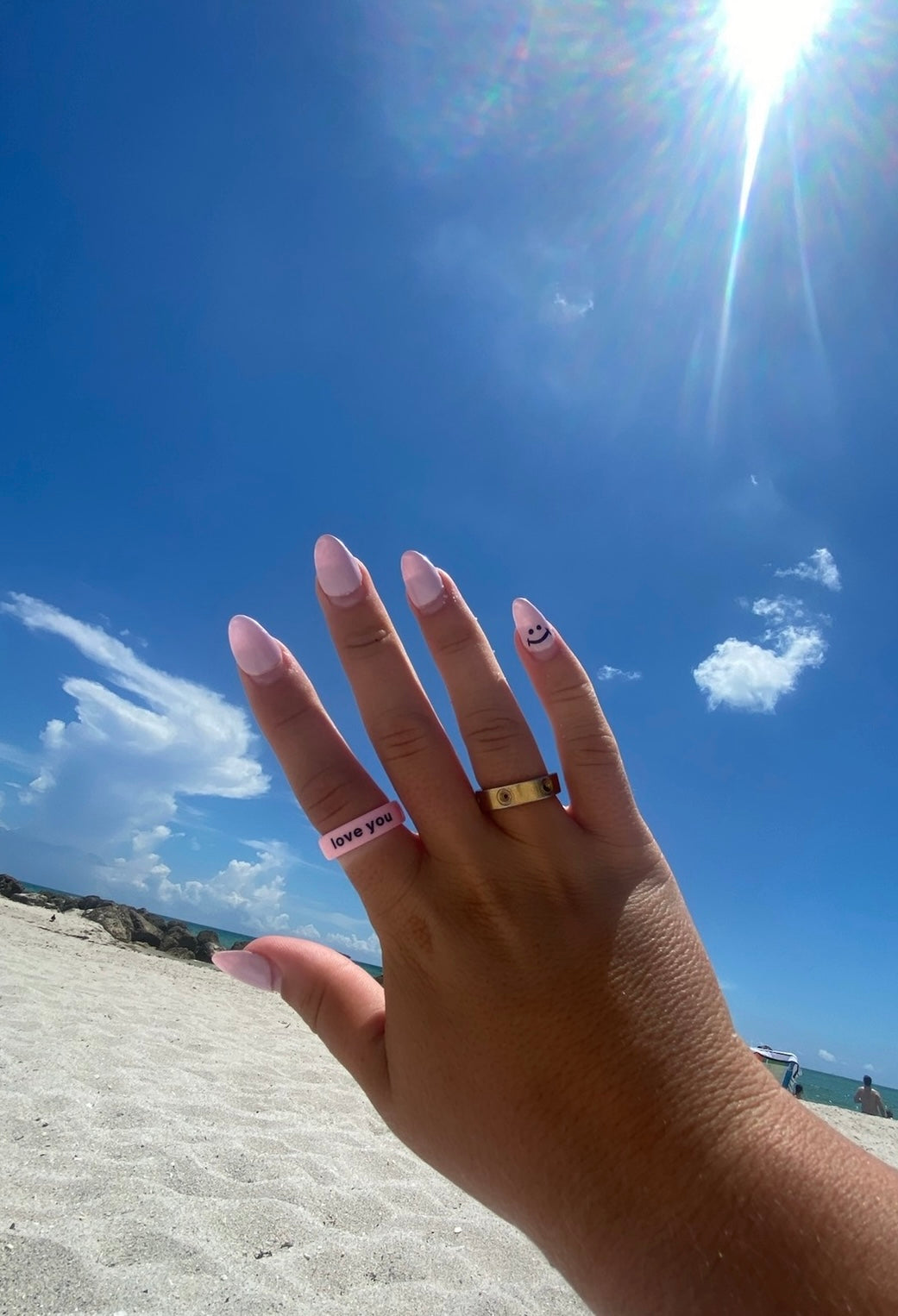 Flip Reversible love you / say it back ring