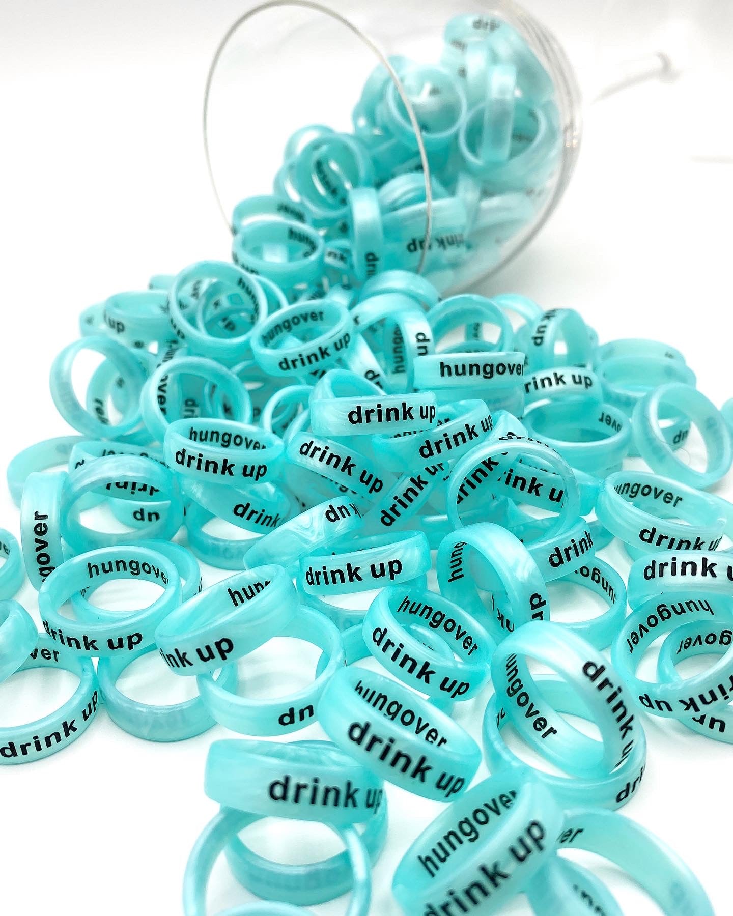 Flip Reversible drink up / hungover 3pk turquoise Rings
