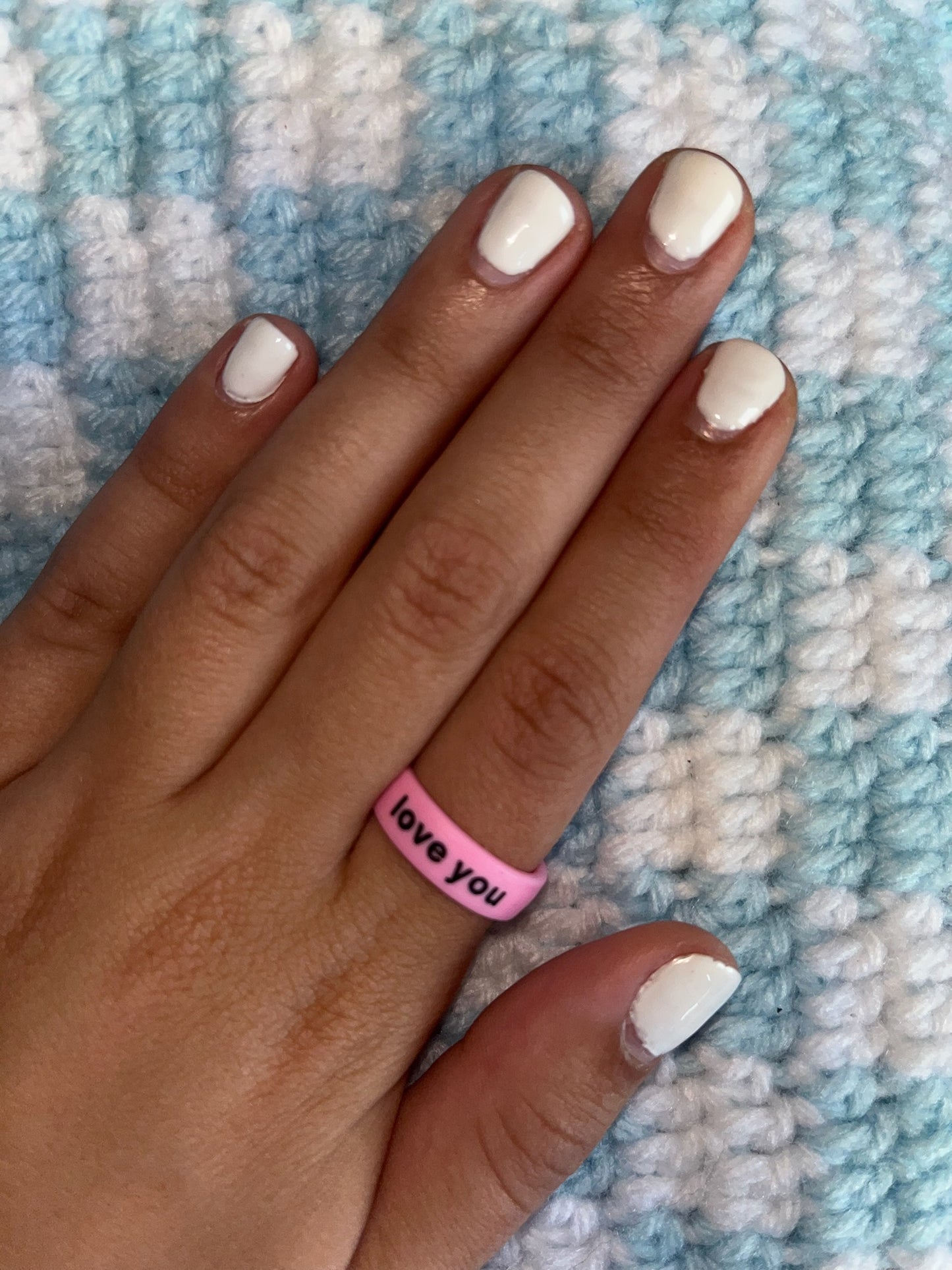 Flip Reversible love you / say it back ring