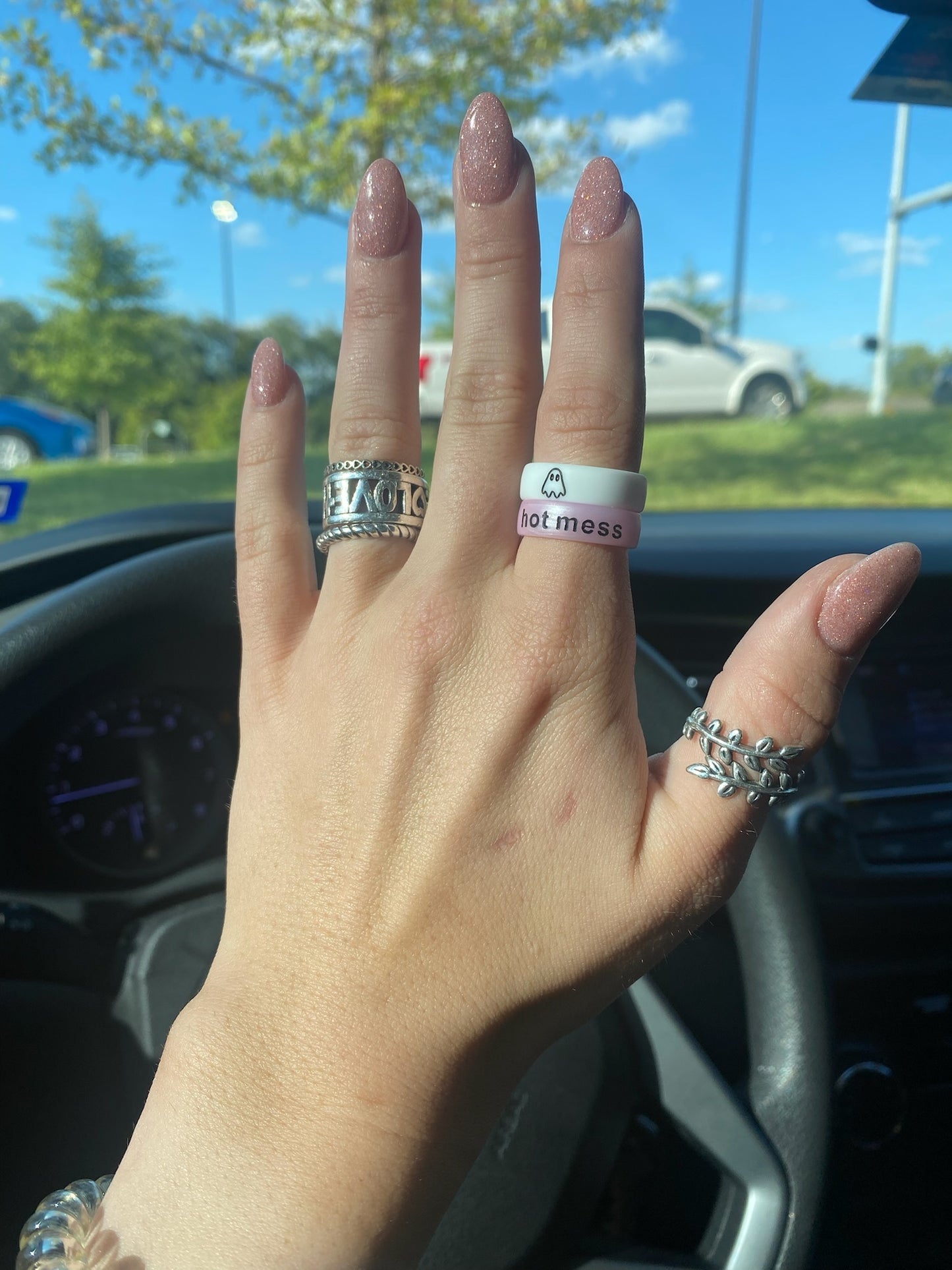 Flip Reversible Ghost / BOO ring