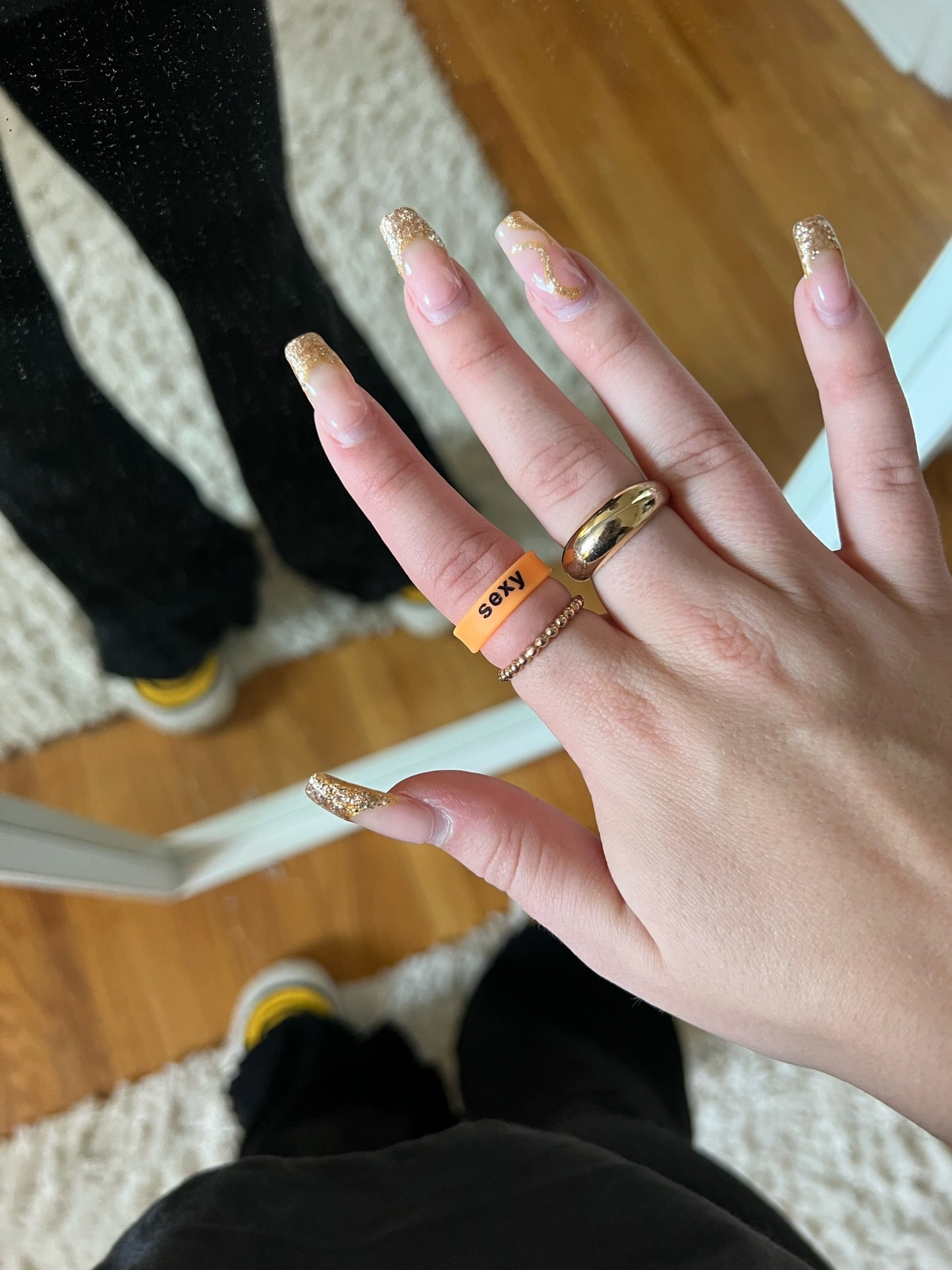 Flip Reversible psycho / sexy Ring