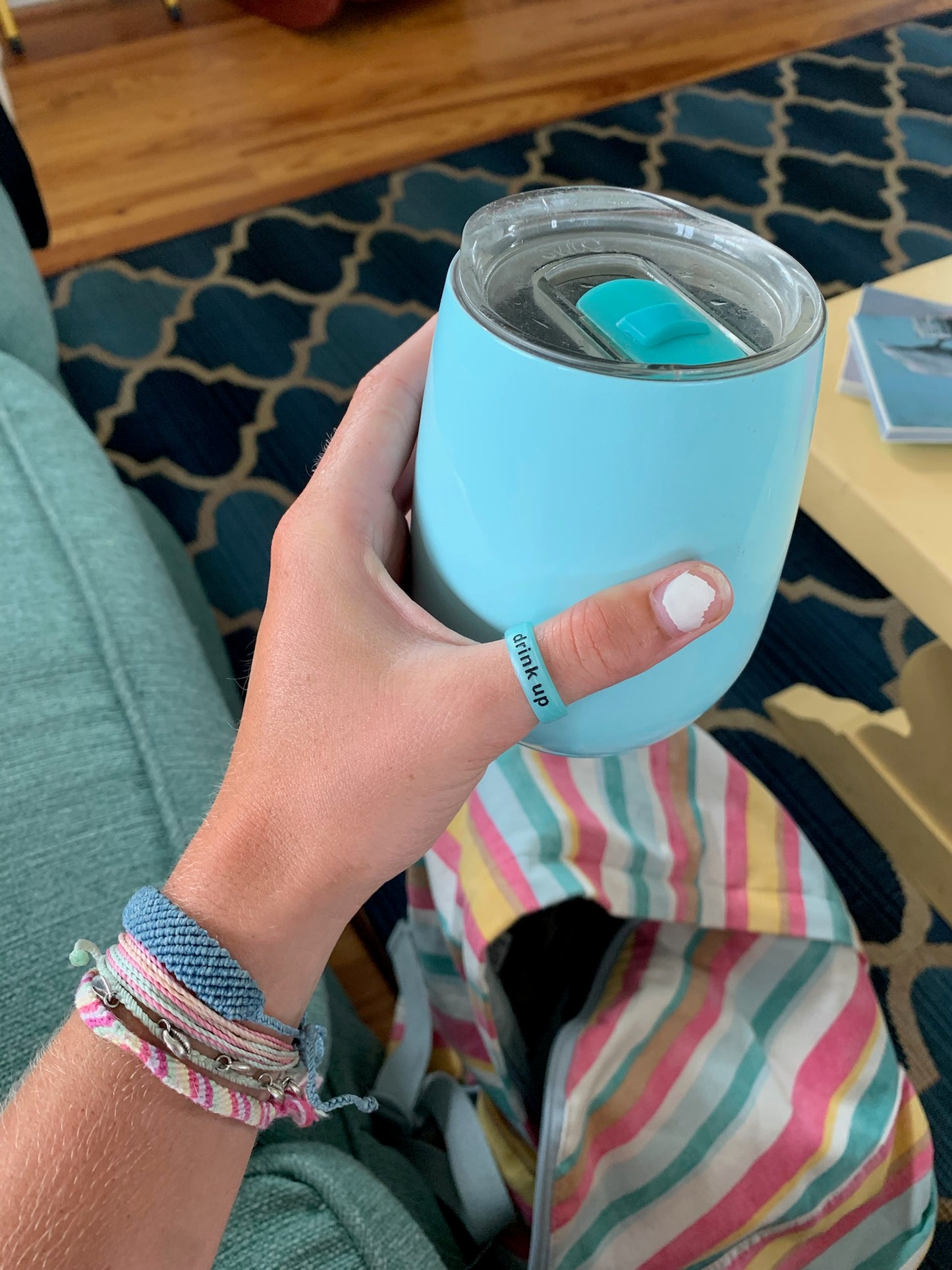 Flip Reversible drink up / hungover turquoise Rings
