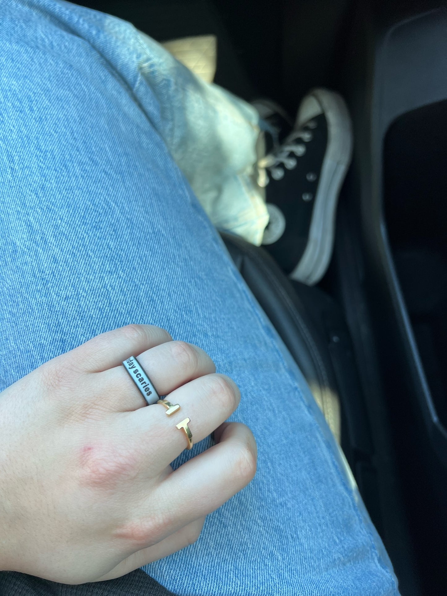 Flip Reversible almost friday / sunday scaries ring