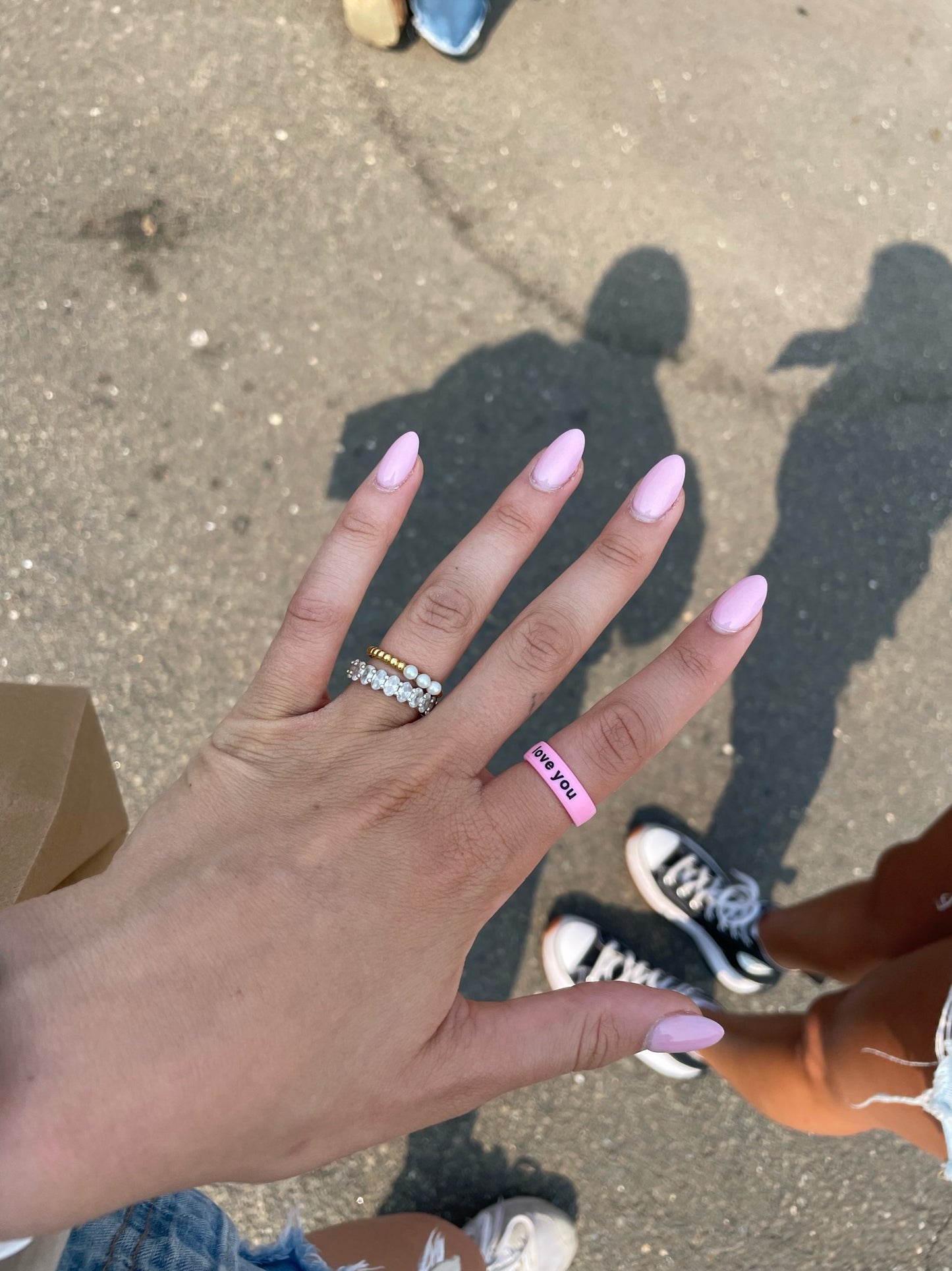 Flip Reversible love you / say it back ring