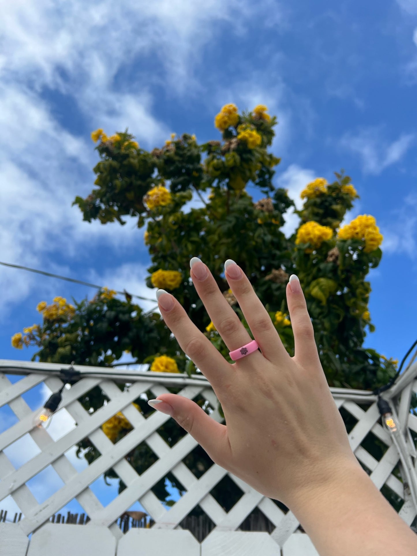 Reversible Flip Flower Power Pink Ring