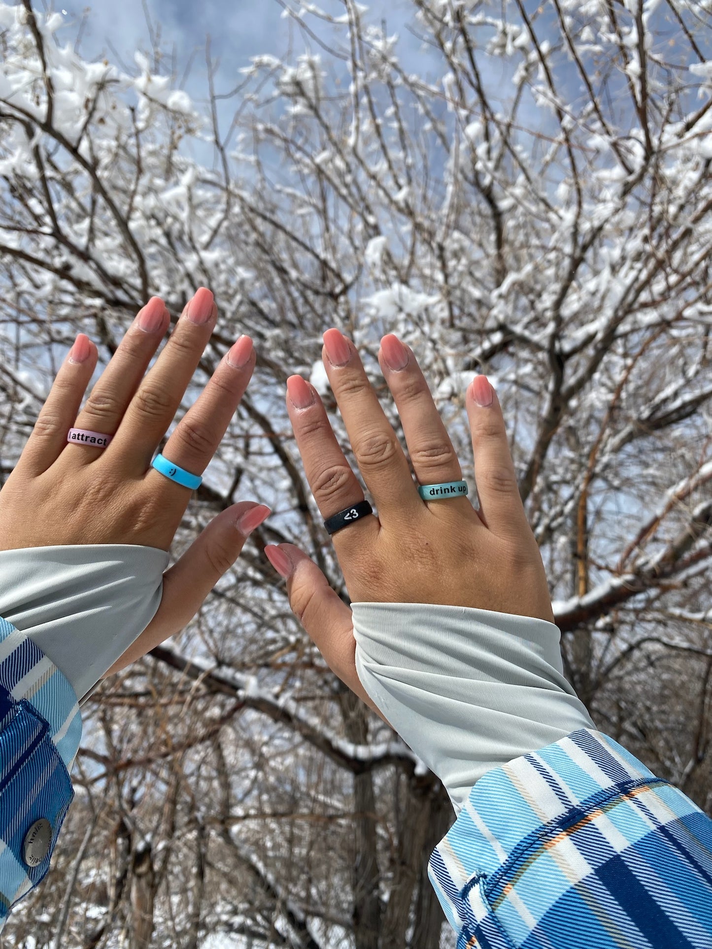 Flip Reversible drink up / hungover turquoise Rings