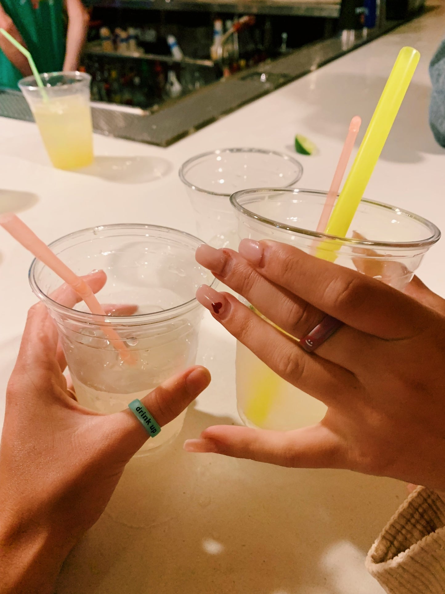 Flip Reversible drink up / hungover turquoise Rings
