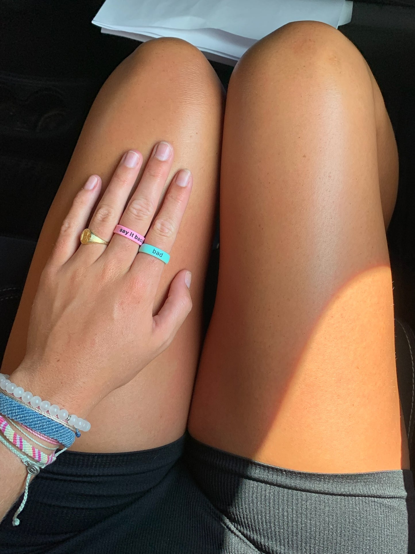 Flip Reversible love you / say it back ring