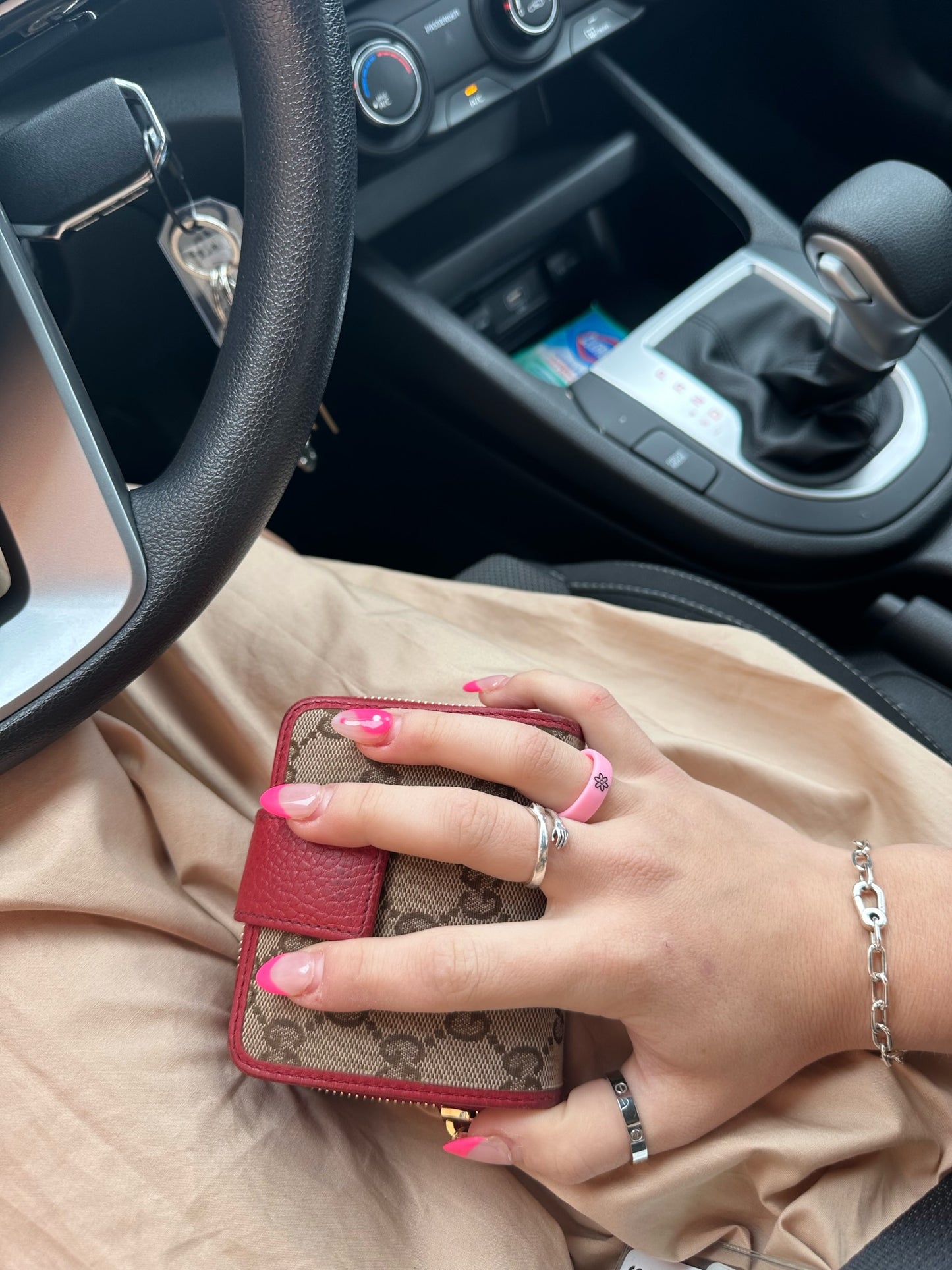 Reversible Flip Flower Power Pink Ring