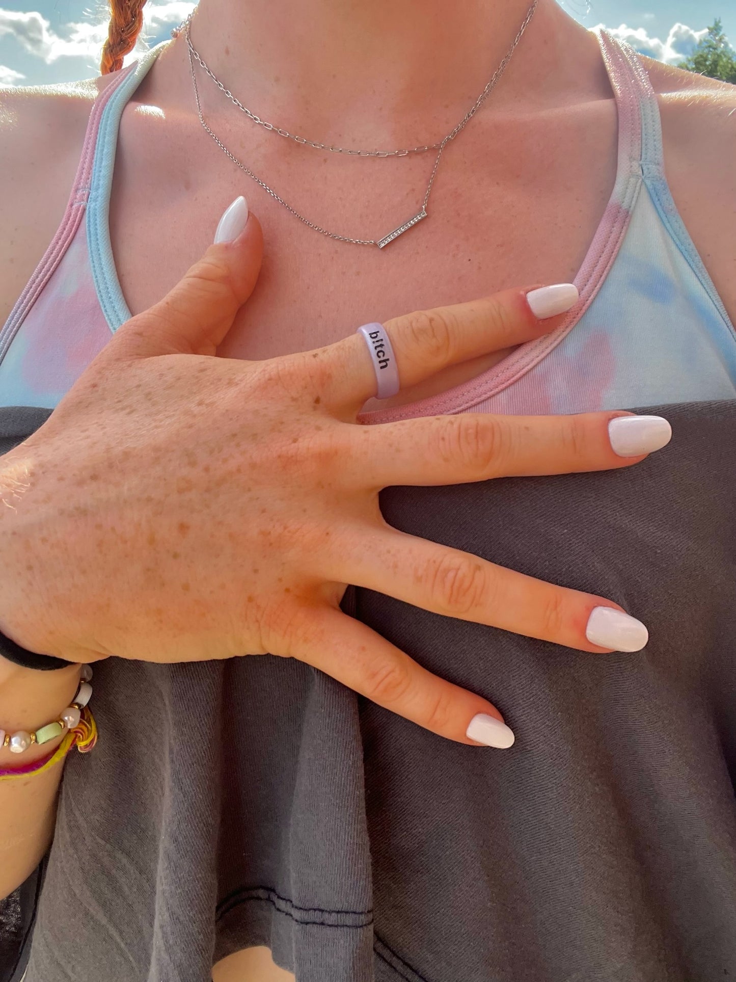 Flip Reversible b!tch / legend ring