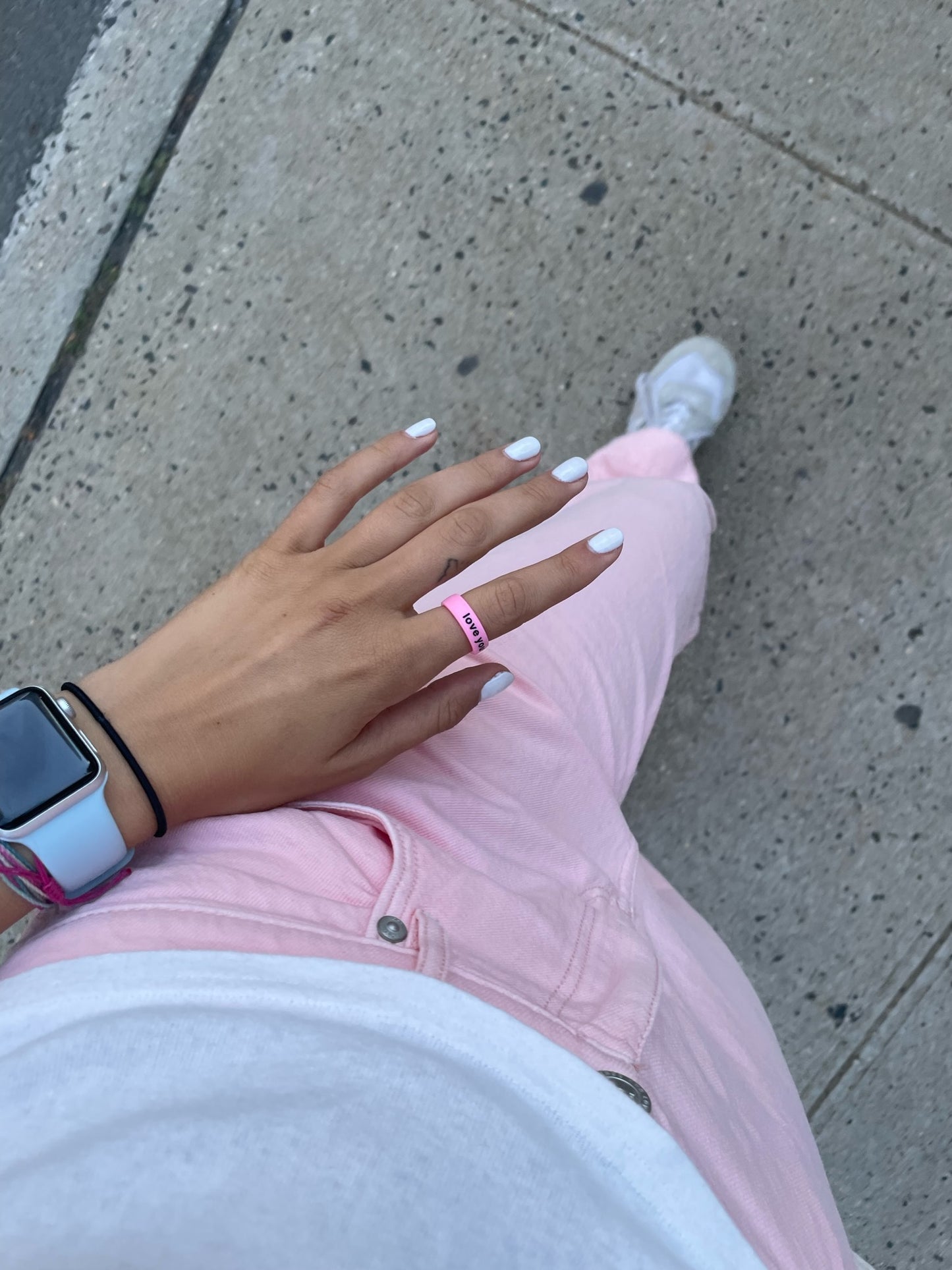 Flip Reversible love you / say it back ring