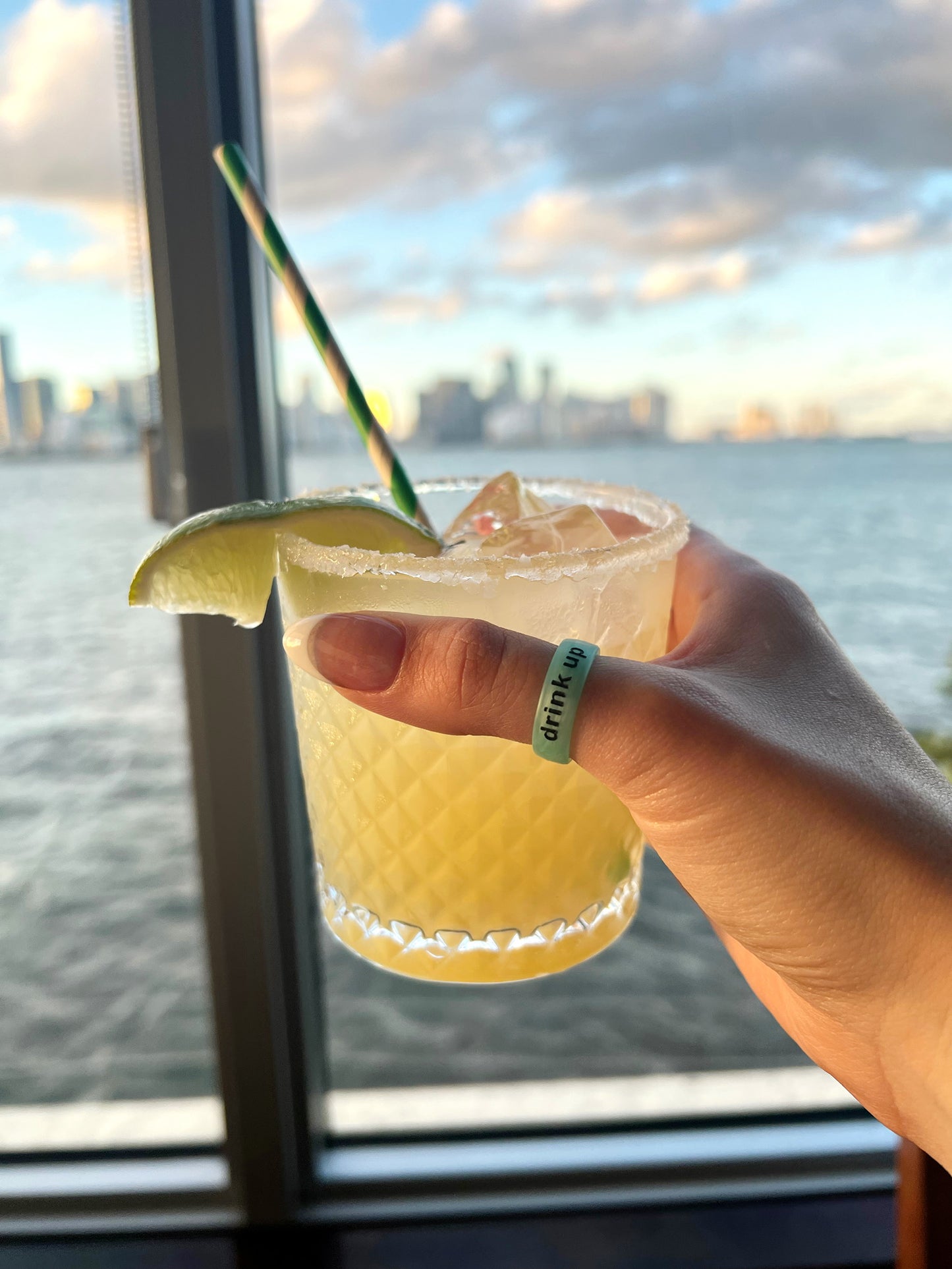 Flip Reversible drink up / hungover turquoise Rings