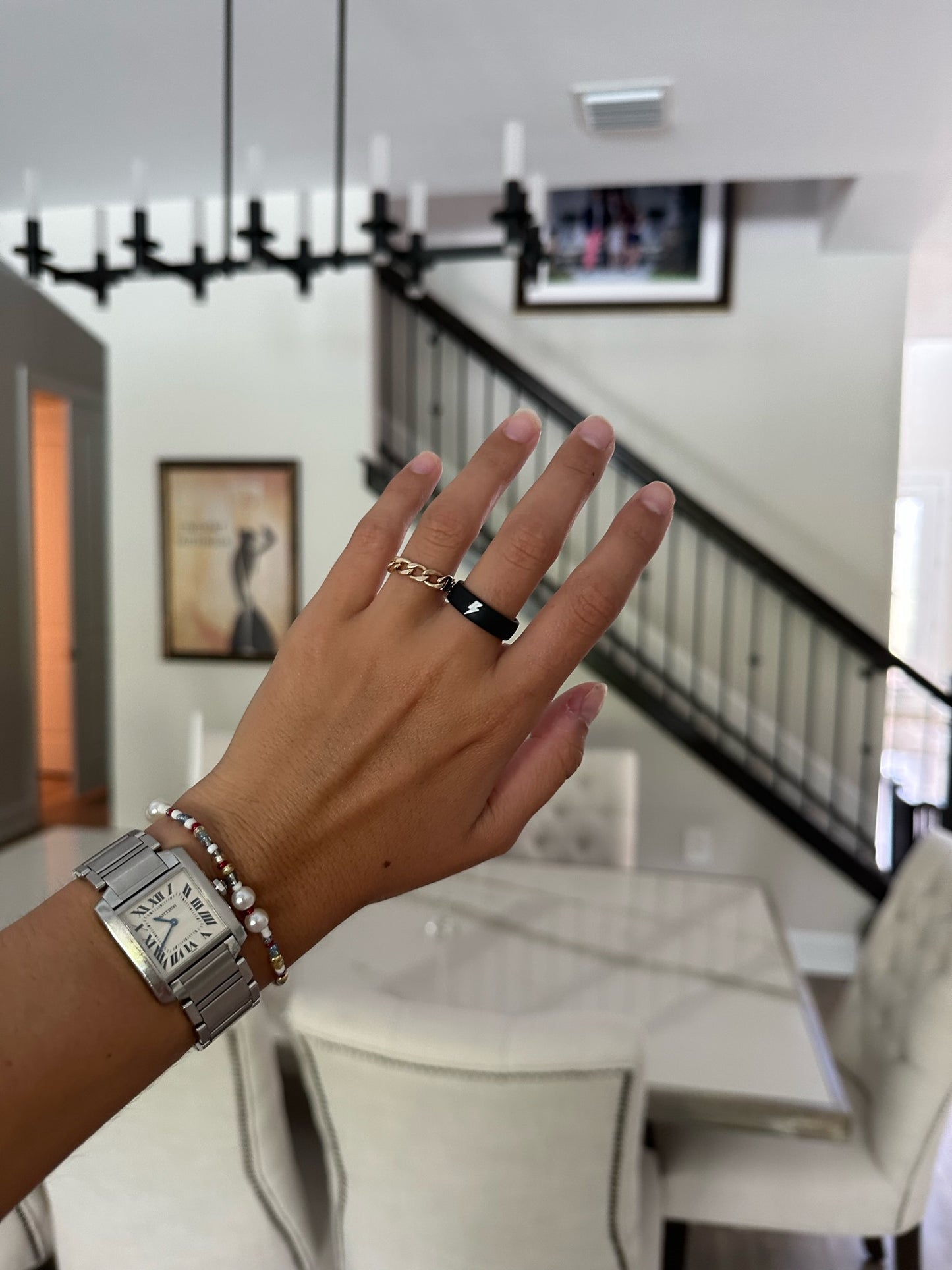 Flip Reversible lightning bolt / cloud ring