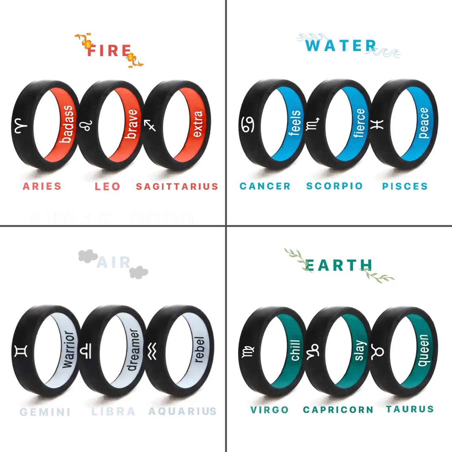 Flip Reversible Capricorn / Slay Ring