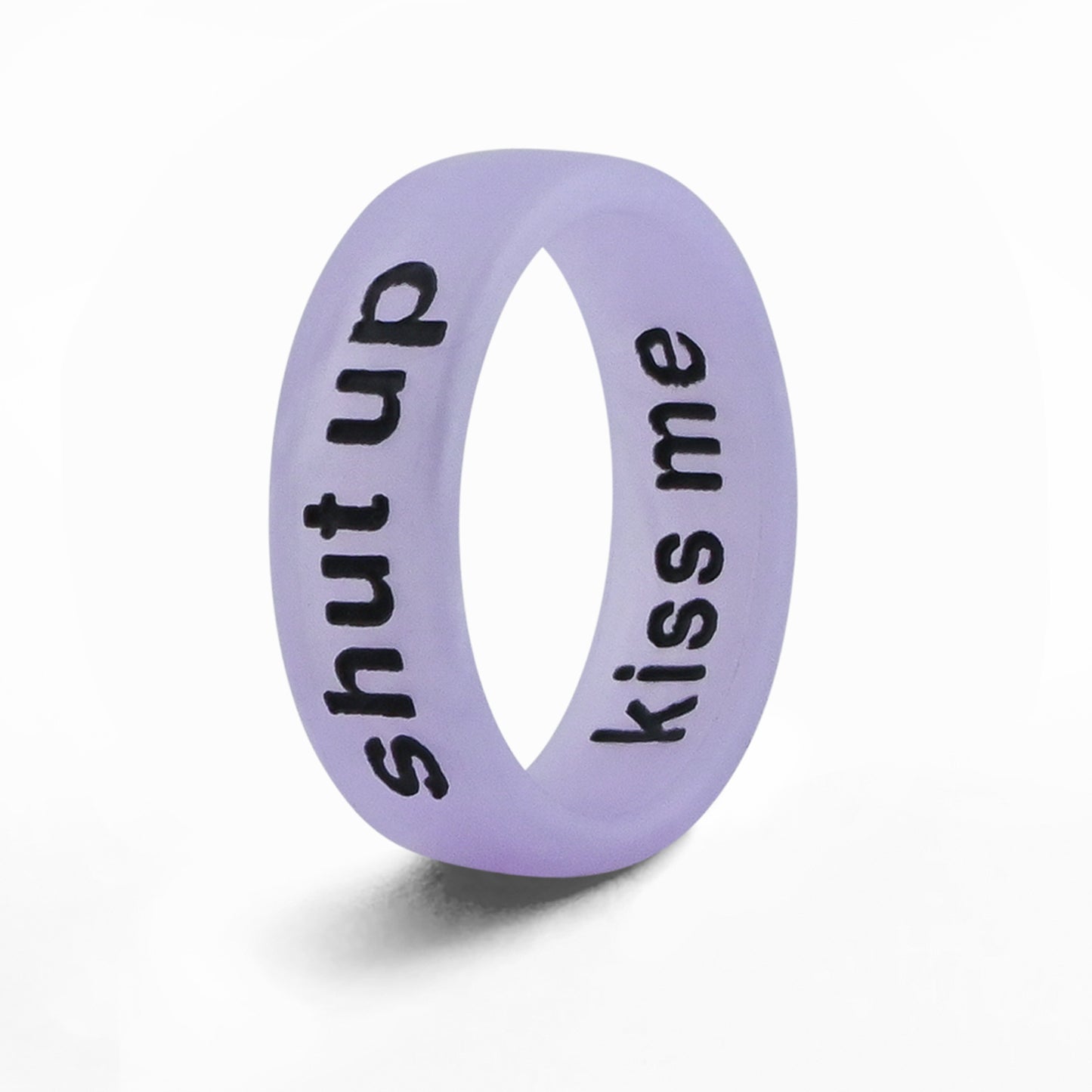 Flip Reversible shut up / kiss me Ring