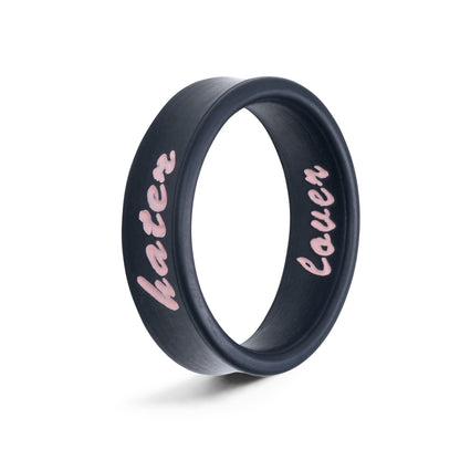 Flip Reversible lover / hater ring