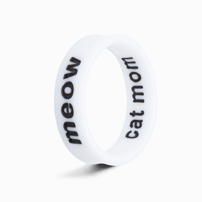 Flip Reversible cat mom / meow ring