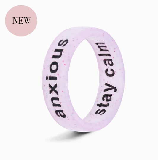 Flip Reversible anxious / stay calm ring