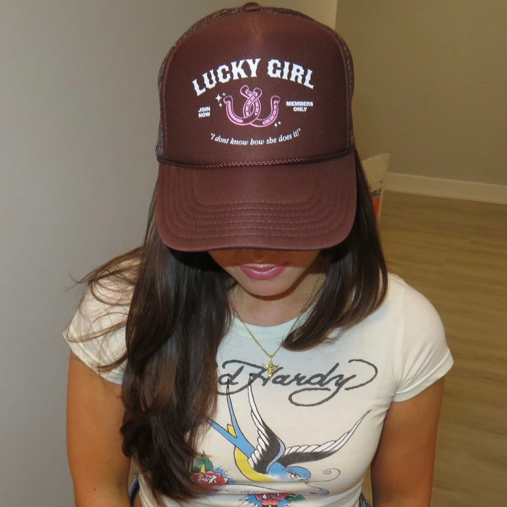 Flip Lucky Girl / 777 Trucker Hat