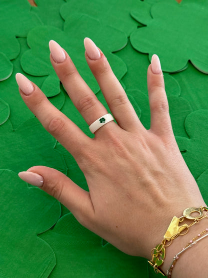 Flip Reversible shamrock / feelin' lucky Ring