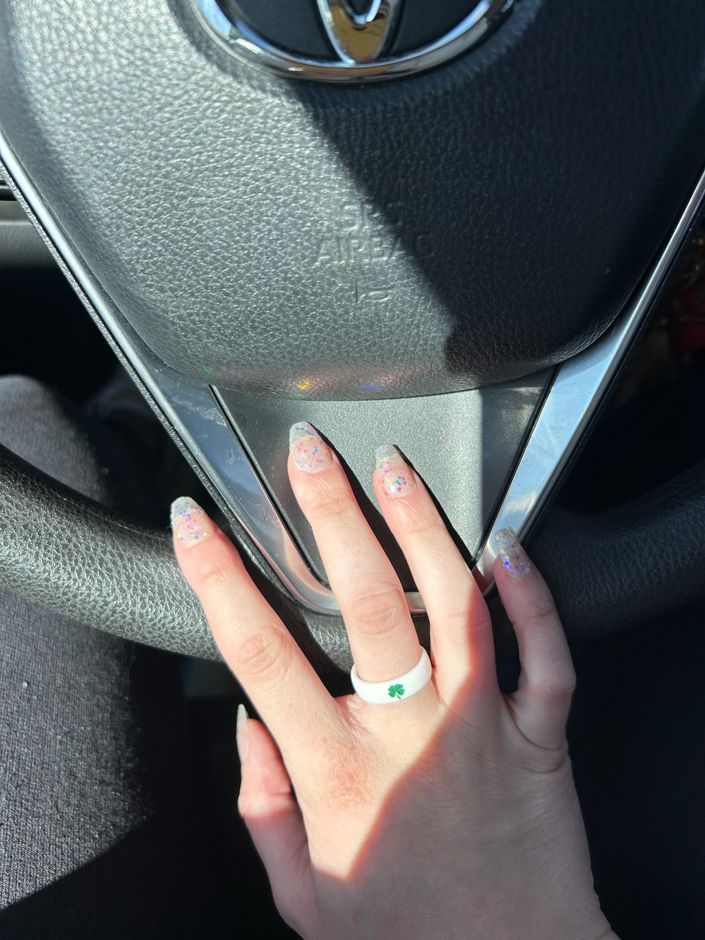 Flip Reversible shamrock / feelin' lucky Ring