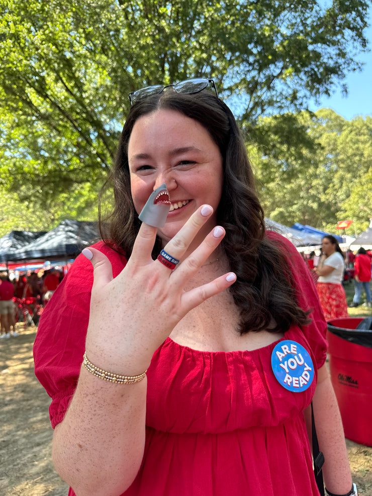 Flip Reversible Game Day / Tailgate Ring Blue