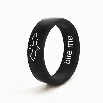 Flip Reversible bat / bite me ring