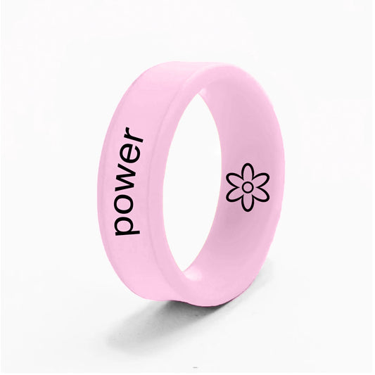 Reversible Flip Flower Power Pink Ring