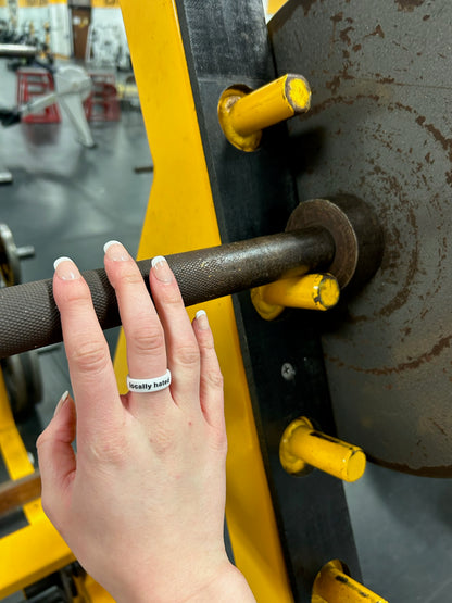 Flip Reversible locally hated / almost famous ring