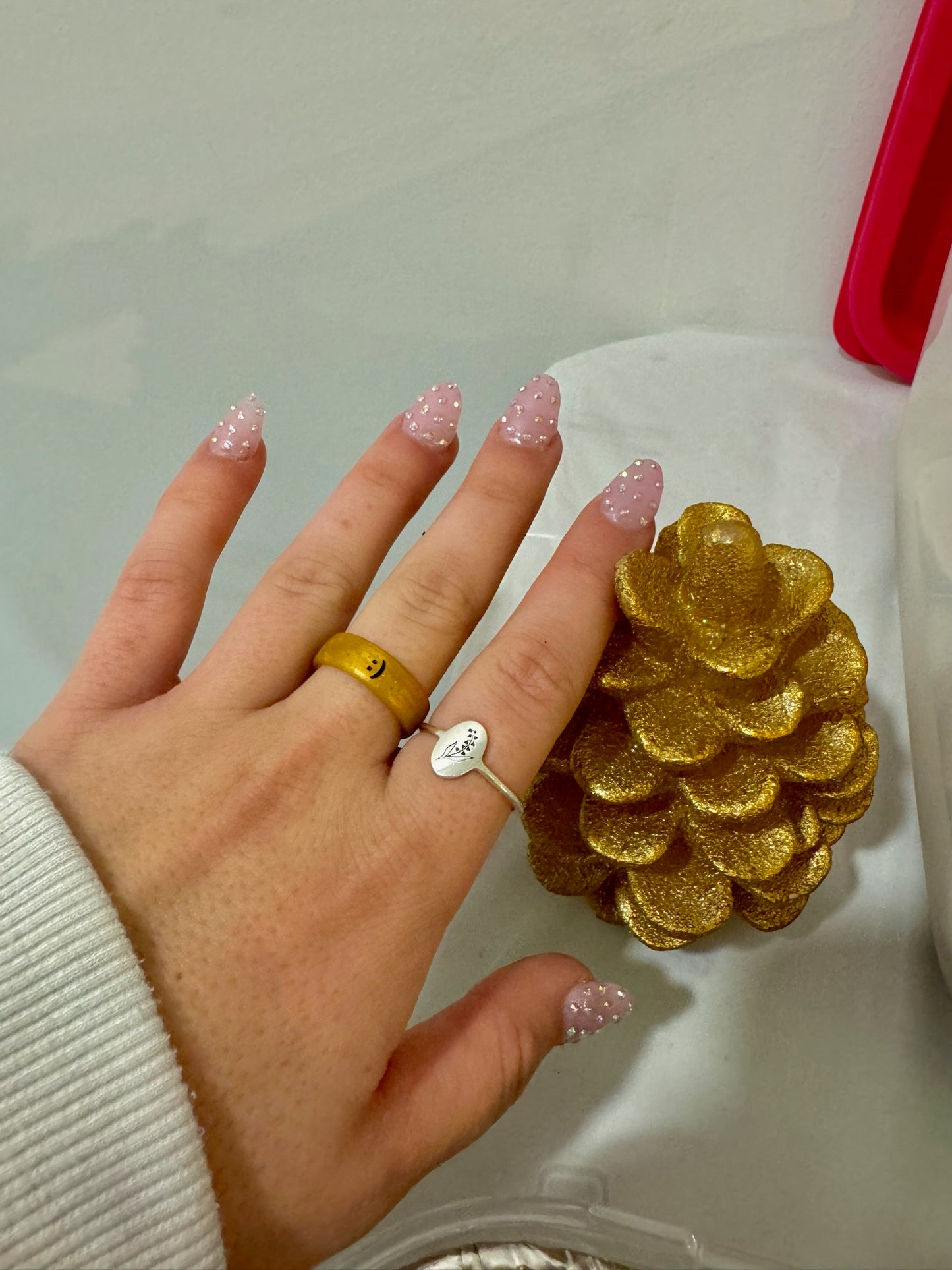 Flip Reversible smile / frown gold ring