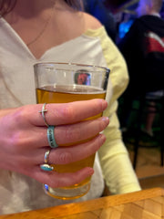 Flip Reversible drink up / hungover turquoise Rings