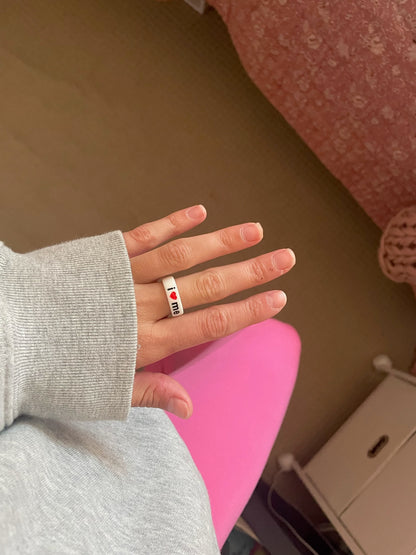 Flip Reversible i❤️me / i❤️u ring
