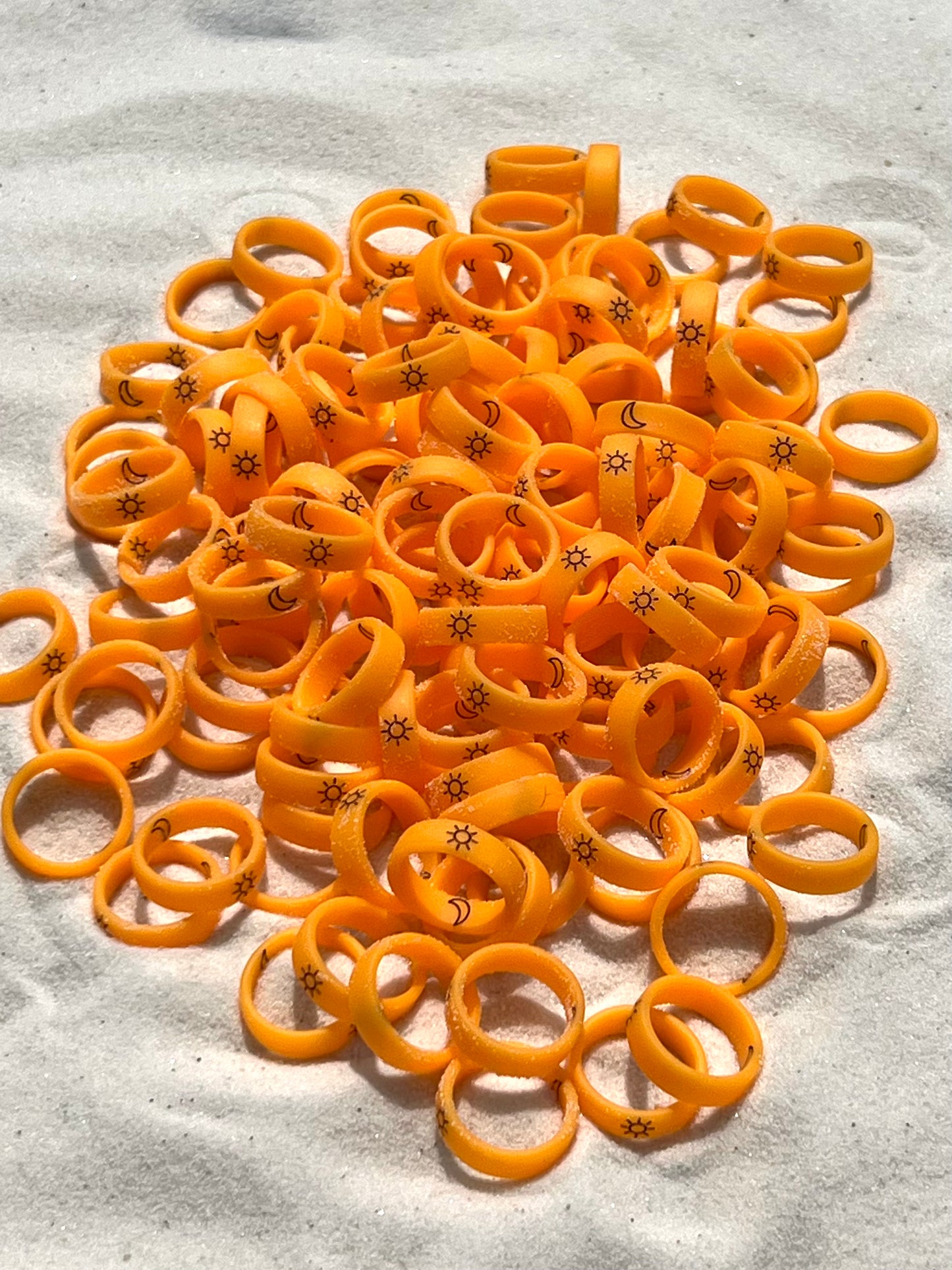 Flip Reversible sun / moon orange ring