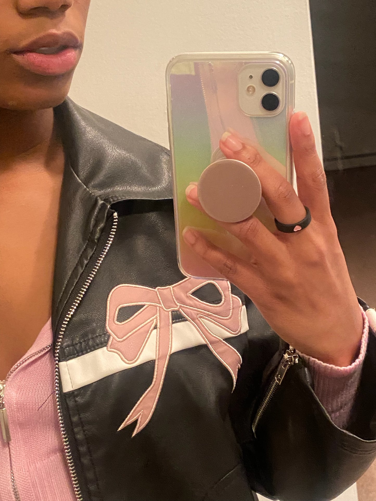 Flip Reversible Pink heart / Always ring