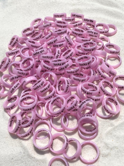 Flip Reversible lucky girl / lucky life ring