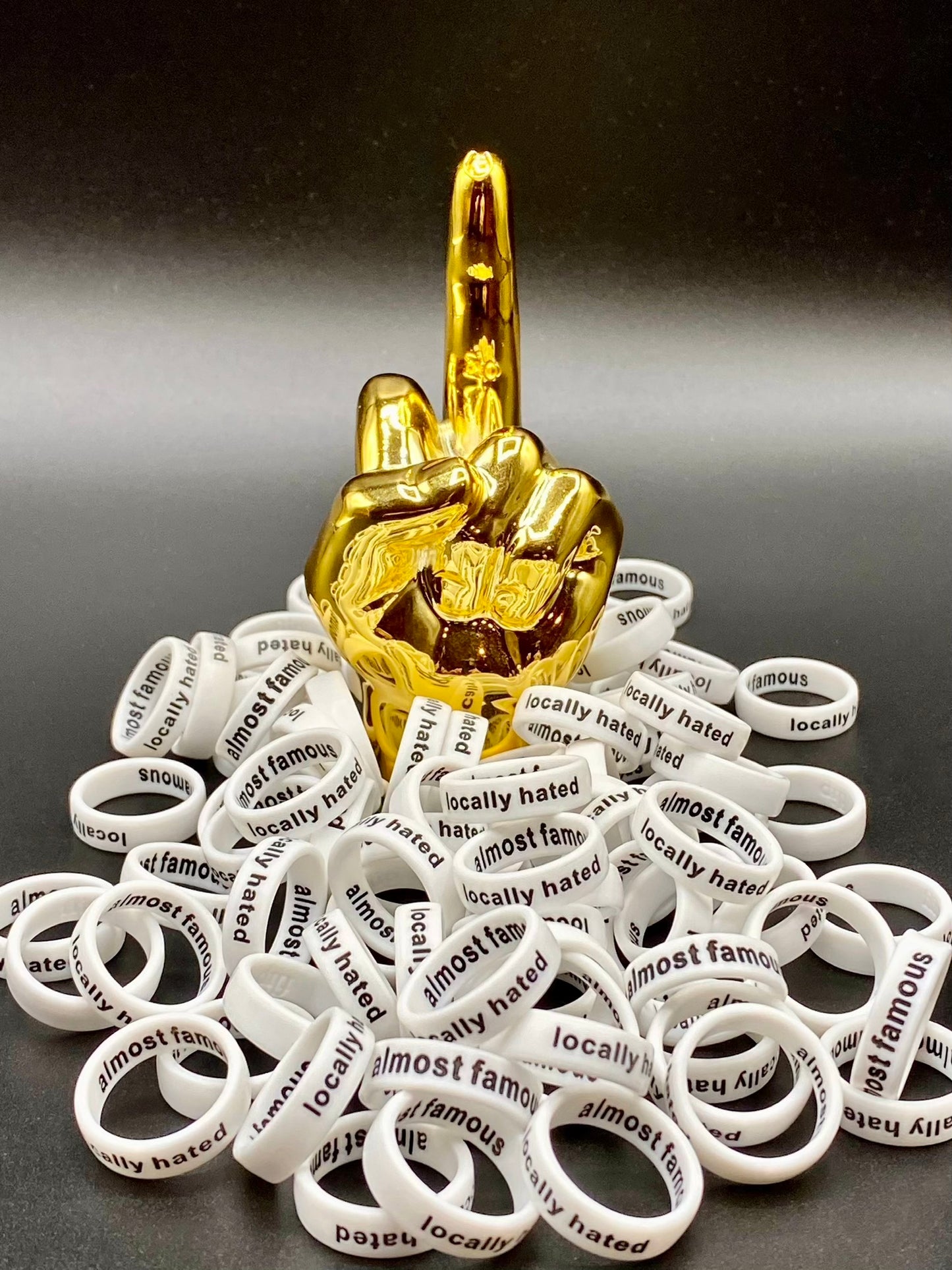 Flip Reversible locally hated / almost famous ring