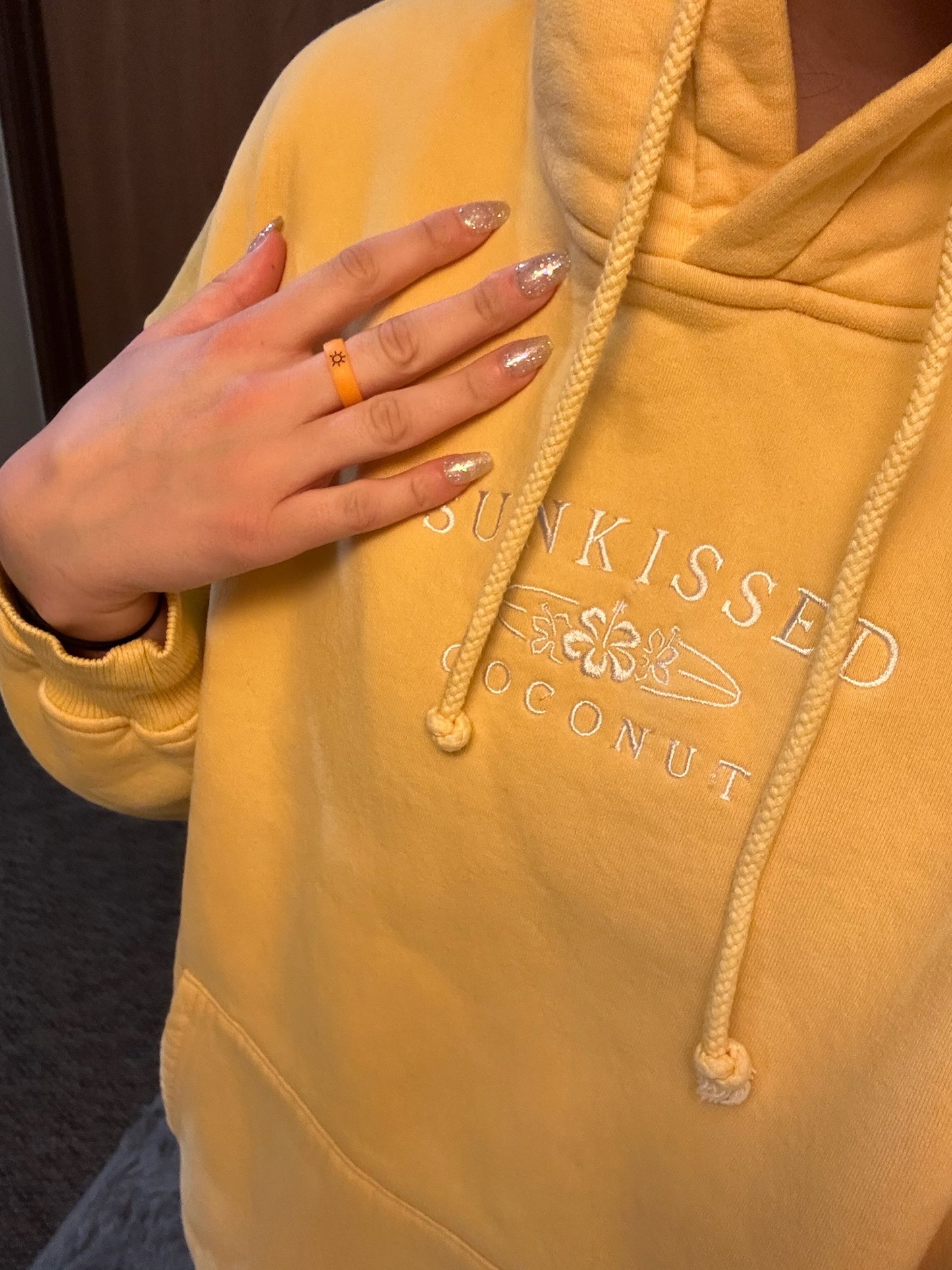 Flip Reversible sun / moon orange ring