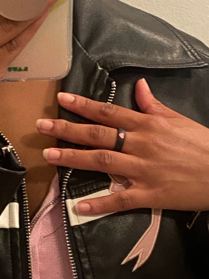 Flip Reversible Pink heart / Always ring