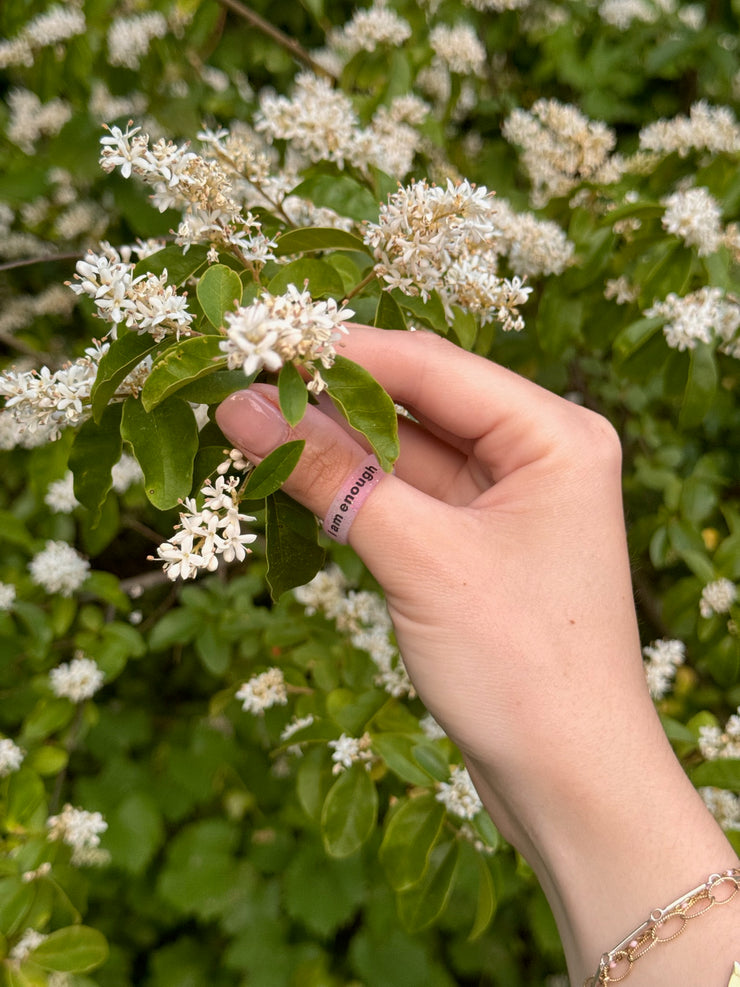 Flip Reversible i am worthy / i am enough ring