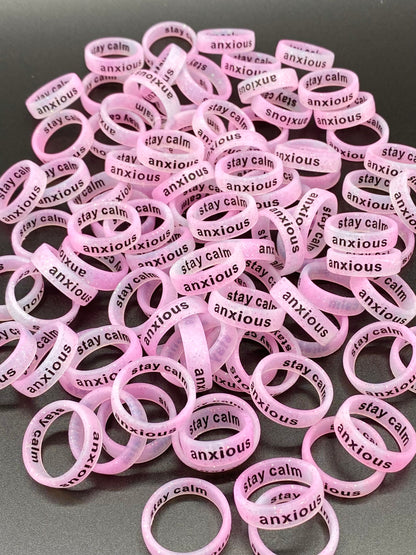 Flip Reversible anxious / stay calm ring