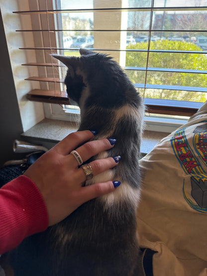 Flip Reversible cat mom / meow ring