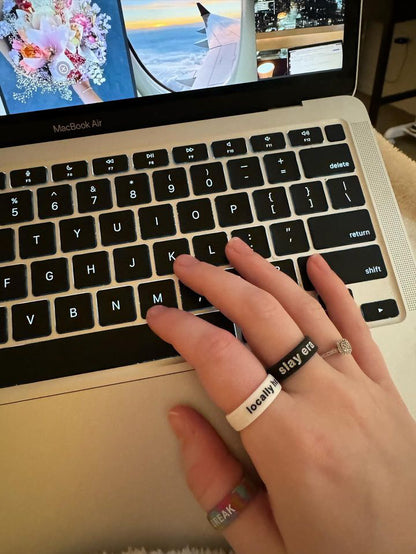Flip Reversible locally hated / almost famous ring